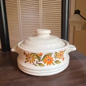 Floral Ceramic Casserole Dish